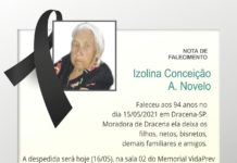 Falecimentos 16/05/21