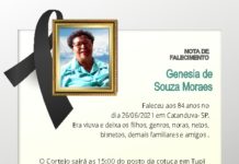 Falecimentos 27/06/21