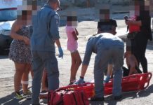 Garoto cai de Bicicleta desgovernada e é socorrido com ferimentos