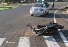 Colisão traseira com vítima no trevo da Avenida Washington Luiz em Dracena