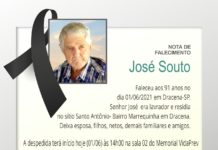 Falecimentos 01/06/21