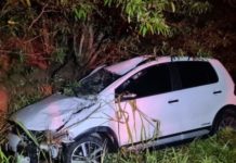 Motorista fica gravemente ferido após bater carro em vaca solta na pista