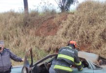 Capotamento na Vicinal Dracena a Jaciporã deixa duas pessoas feridas