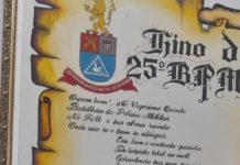 25º Batalhão é presenteado com o Manuscrito original de seu Hino