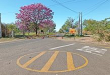 Trevo de acesso para o Residencial Monte Carlo