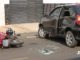 Acidente entre carro e motocicleta deixa uma pessoa ferida no centro de Dracena