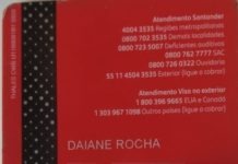 Foi encontrado um cartão bancário na região central