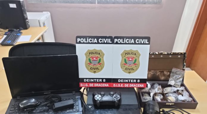 Polícia Civil localiza dupla suspeita de receptação e recupera joias, relógios e eletrônicos furtados de uma residência em Dracena