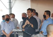 Deputado Bragato recebe governador em exercício Rodrigo Garcia em inauguração de obras na região de Presidente Prudente