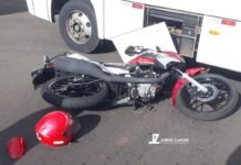 Jovem fica ferido em acidente entre moto e micro ônibus em Dracena