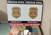Polícia Civil prende homem acusado de Tráfico de Drogas em Dracena