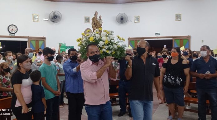 Missa foi realizada ontem na Comunidade de São José