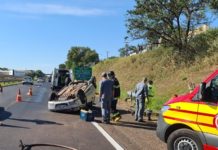 Polícia Militar Rodoviária registra acidente com vítima e detém condutor embriagado. Veículo tem placas de Dracena