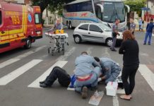 Motociclista fica ferido em acidente na Avenida José Bonifácio em Dracena