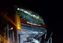 Acidente entre ônibus e caminhão, mata motorista de 53 anos em Santa Cruz do Rio Pardo