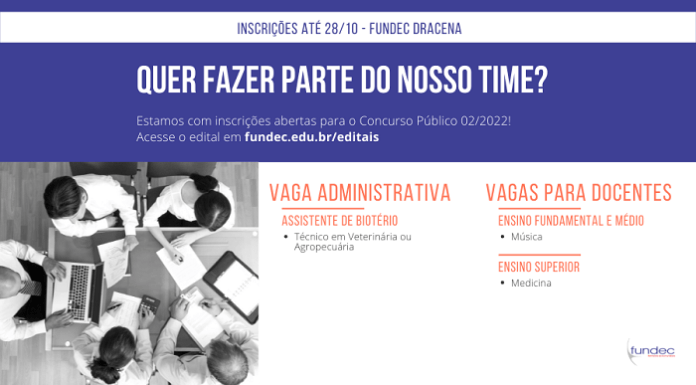 Fundec abre concurso público para contratações