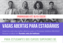 Fundec prorroga inscrições do processo seletivo para estagiários