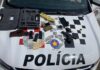 Em rápida ação Polícia Militar prende homem por porte ilegal de arma de fogo e entorpecentes em Dracena
