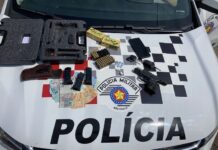 Em rápida ação Polícia Militar prende homem por porte ilegal de arma de fogo e entorpecentes em Dracena