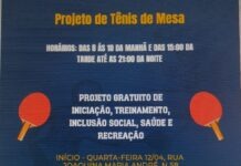 Projeto Tênis de Mesa gratuito tem início em Dracena