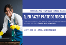 Fundec abre processo seletivo para contratação de servente de limpeza