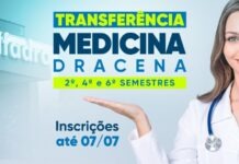 Medicina: Unifadra Dracena abre inscrições para transferência por análise de currículo