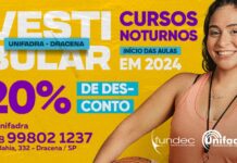 Unifadra Dracena abre vestibular para 2024