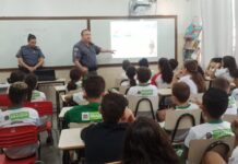 Policiais Militares ministram palestras sobre prevenção de acidentes para alunos em Dracena