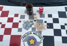 Polícia Militar prende homem por Tráfico de Drogas e apreende 180 pedras de Crack, Cocaina e dinheiro em Paulicéia