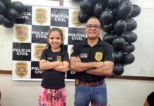 Polícia Civil participa de festa surpresa de Aniversário para menina de 6 anos em Dracena que sonha em seguir essa profissão