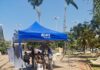 A Dpark – Zona Azul, realiza ação de orientação e informação na praça Arthur Pagnozzi .
