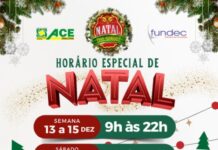 Comércio de Dracena tem horário ampliado a partir desta quarta-feira (13), para vendas de Natal.