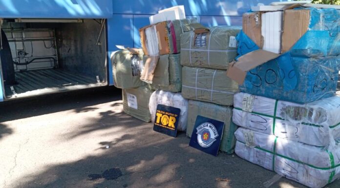 Polícia Militar Rodoviária apreende grande quantidade de produtos ilícitos em rodovia próximo a Dracena