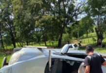 Acidente deixa vítima fatal e três feridos em estrada vicinal na nossa região