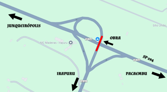 Viaduto em Irapuru será interditado para obras