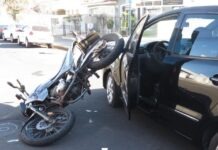 Acidente entre carro e moto deixa mulher ferida em Dracena