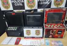 Polícia Civil apreende Máquinas Caça-Níqueis e equipamentos para Jogo do Bicho em Bar no centro de Dracena
