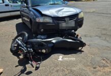 Dois acidentes entre carro e moto deixam 4 pessoas feridas em Dracena