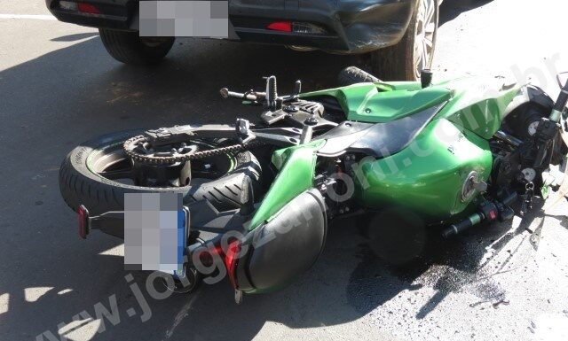 Motociclista fica ferido em acidente registrado no centro de Dracena