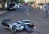 Motociclista fica gravemente ferido em acidente na esquina das Ruas Edison da Silveira Campos com Euclides da Cunha em Dracena