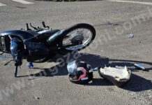 Carro e motocicleta batem na Avenida Presidente Roosevelt em Dracena