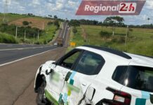 Veículo da Saúde de Dracena se envolve em acidente na região de Olímpia