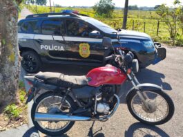 Polícia Civil recupera Motocicleta furtada horas após o crime em Dracena