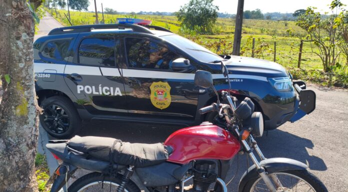 Polícia Civil recupera Motocicleta furtada horas após o crime em Dracena